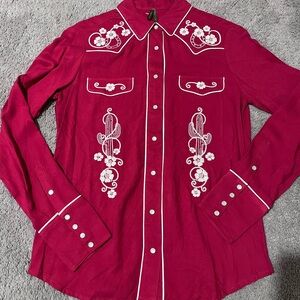 Stetson Women's Small Embroidered Retro Western Shirt